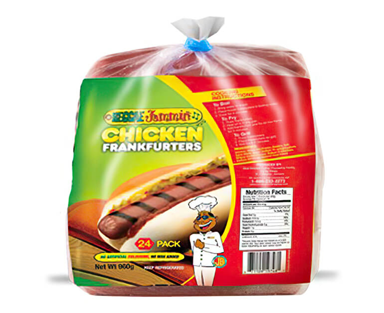 Product image of Reggae jammins chicken Frankfurter 24 pack